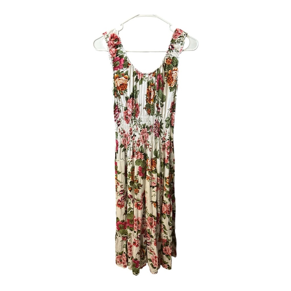 Lapis Floral Maxi Dress in Pink and Green - Picture 4 of 4